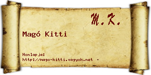 Magó Kitti névjegykártya