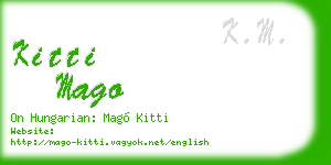 kitti mago business card